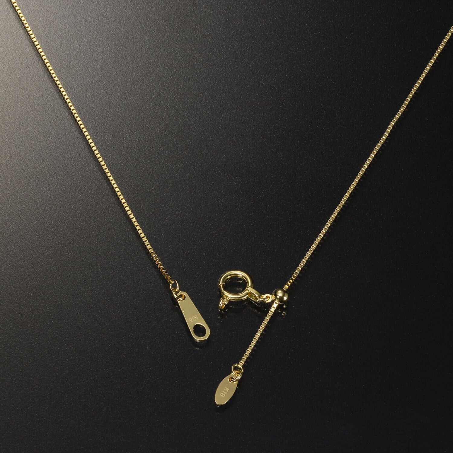 チェルカーレ １８Ｋ ボックスチェーン スライドネックレス
