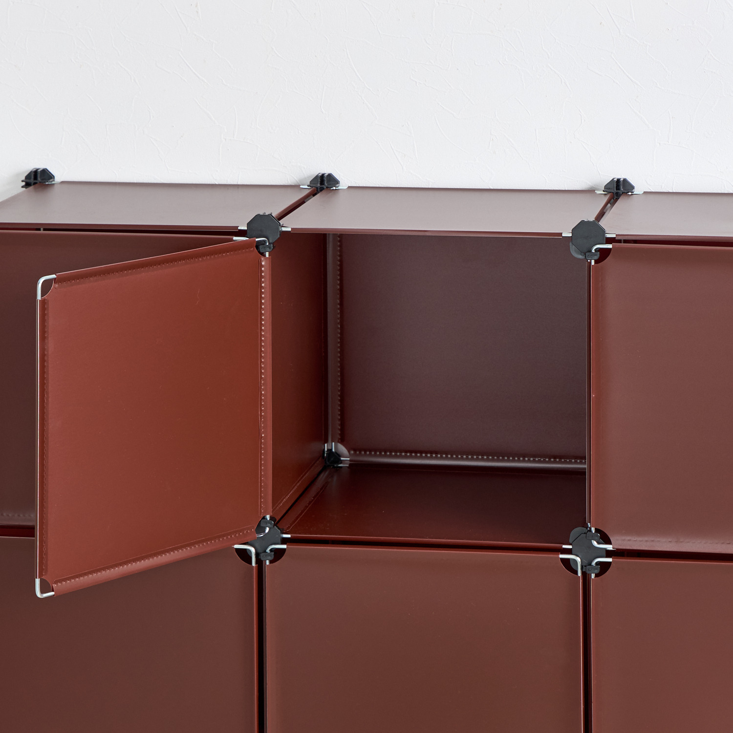 組み替え自由！ 工具不要で簡単組立 ＣＵＢＥＬＬＡＢＯＸ ３×３扉付き収納ボックス