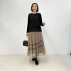 アペーナ シアープリーツ ロゴ入りスカート