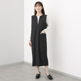 アペーナ ストレッチツイル ジャンパースカート