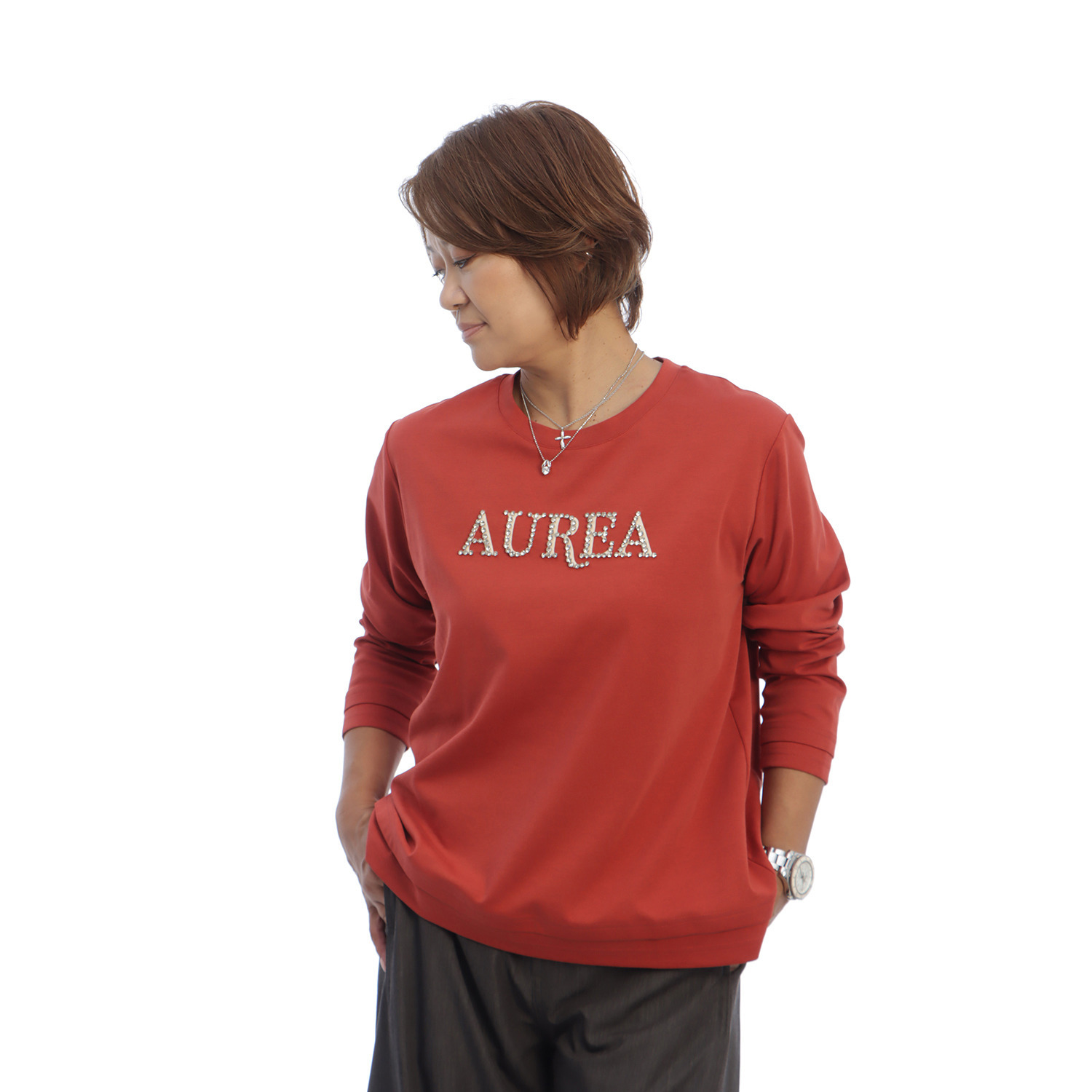 ヘブンアンドアース ＡＵＲＥＡビジュウ レイヤードエッジ Ｔシャツ
