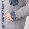 ヘブンアンドアース デニムドッキング ニットジャケット