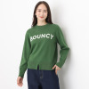 ＢＯＵＮＣＹ　ＢＯＮＤ ふんわりコットン混 ジャガードロゴ ニットプルオーバー