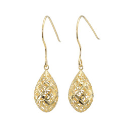 アルテッロ １８Ｋ シャイニーフラワー ドロップピアス