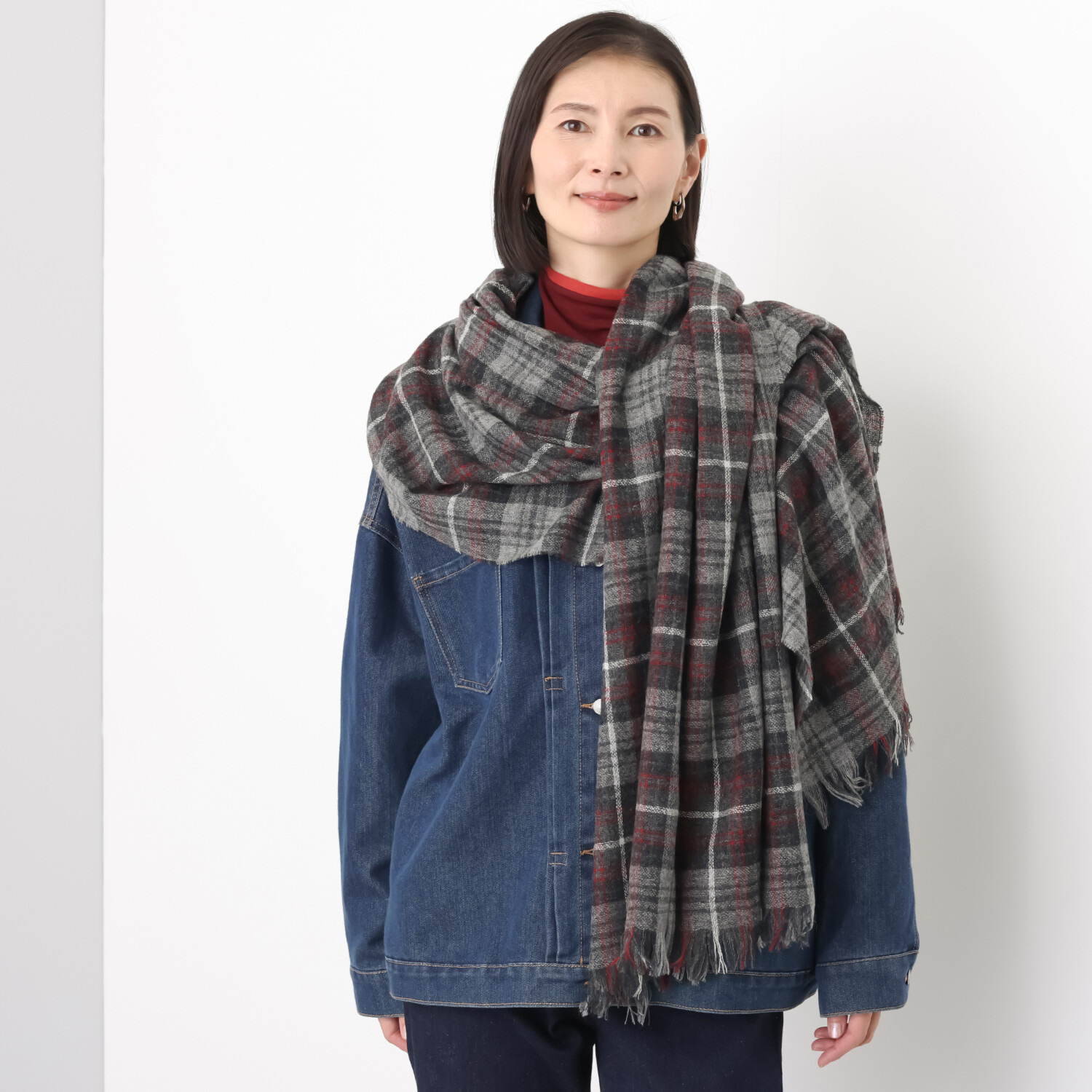 キンロック　バイ キンロックアンダーソン カシミヤ混ウールストール