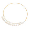 ジュペレ リュクスコレクション １８Ｋ 国産アコヤパール ダブルライン スパークルネックレス