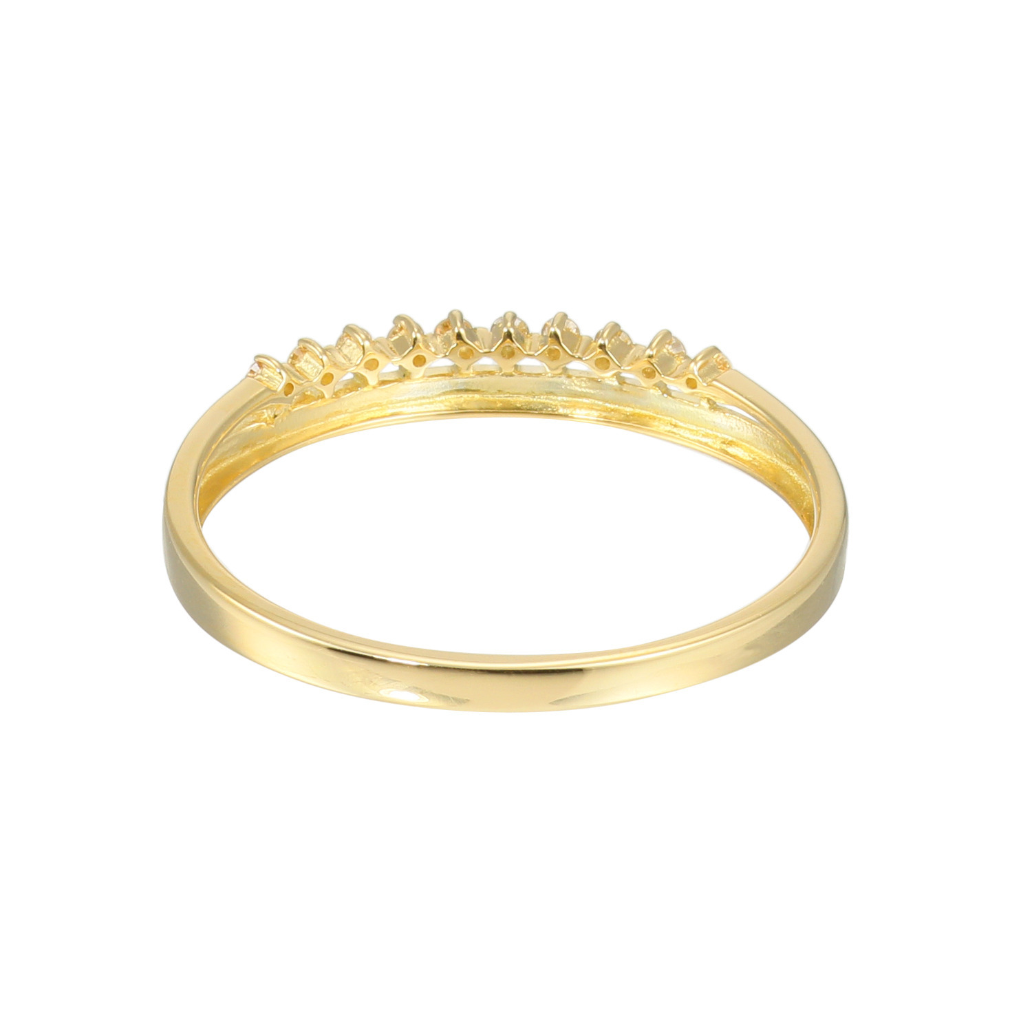 エムイー・ブリランテ 細身に流れる輝き １８Ｋ ダイヤモンド リング