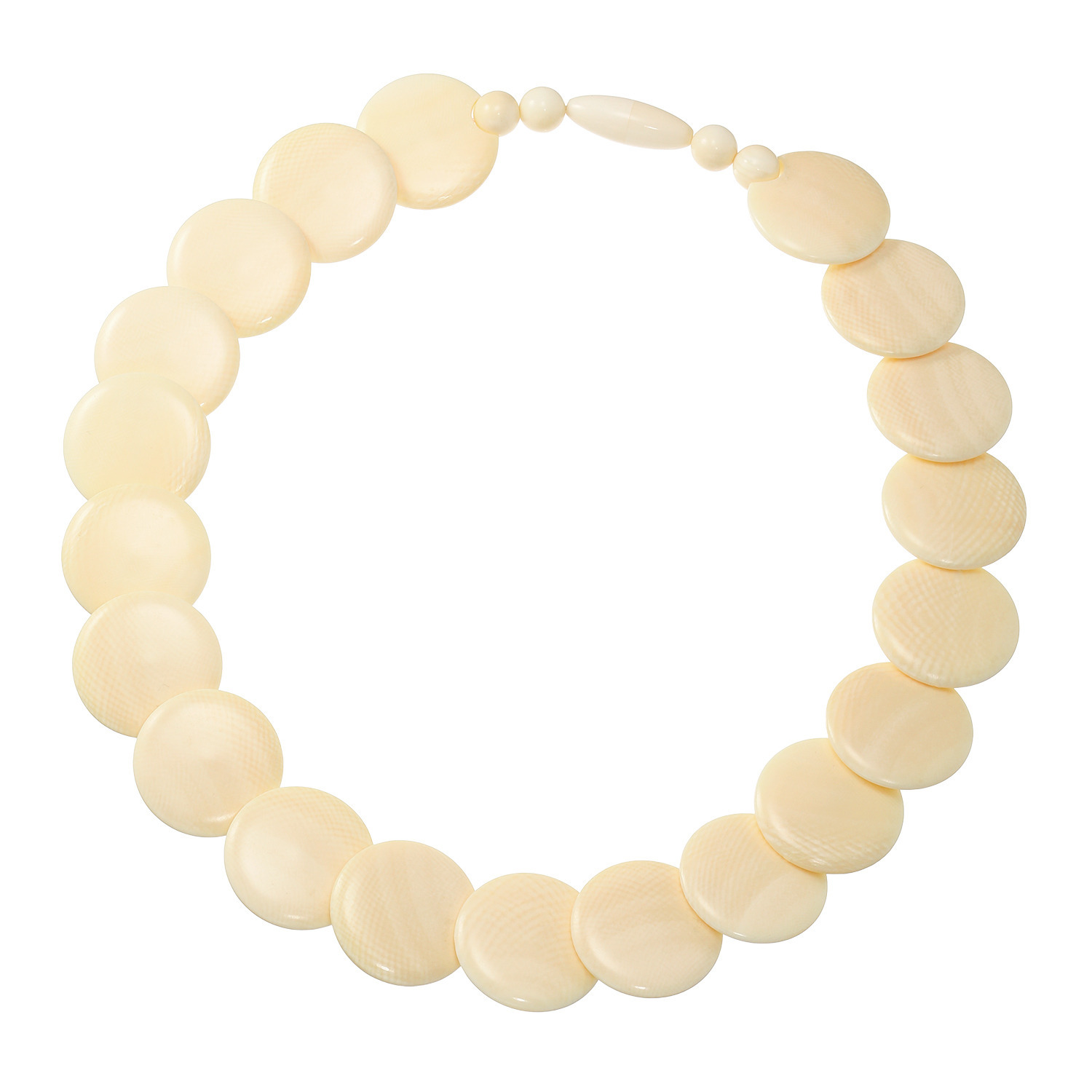 上方象牙 象牙 マーブル調 ネックレス