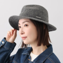ベル・モード ウォッシャブル カシミヤ混 マニッシュハット