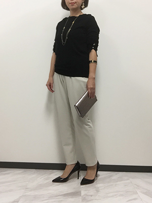 上質ごこち テーパード アンクルパンツ