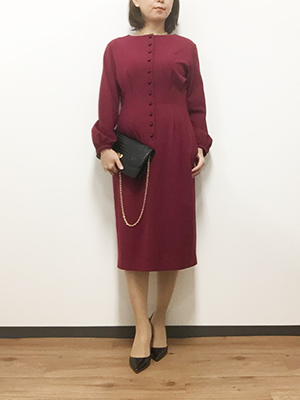 ベラデッソ ボタンアクセント ボートネックワンピース ショップチャンネル