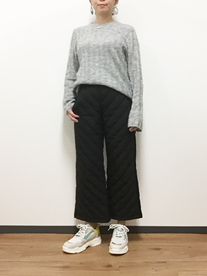 ブロンドール サイドラインアクセント ダウンワイドパンツ ショップチャンネル