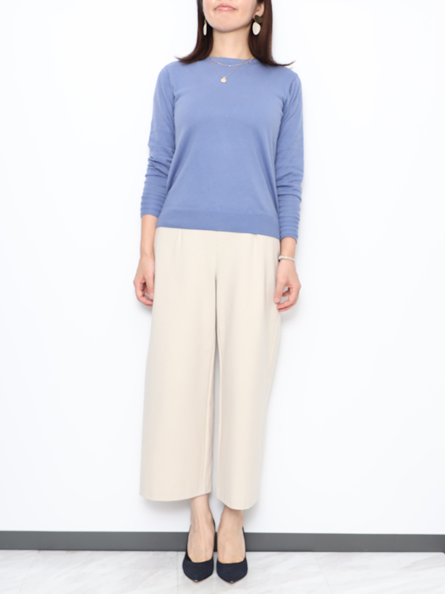 上質ごこち 尾州のこだわり あたたかワイドパンツ