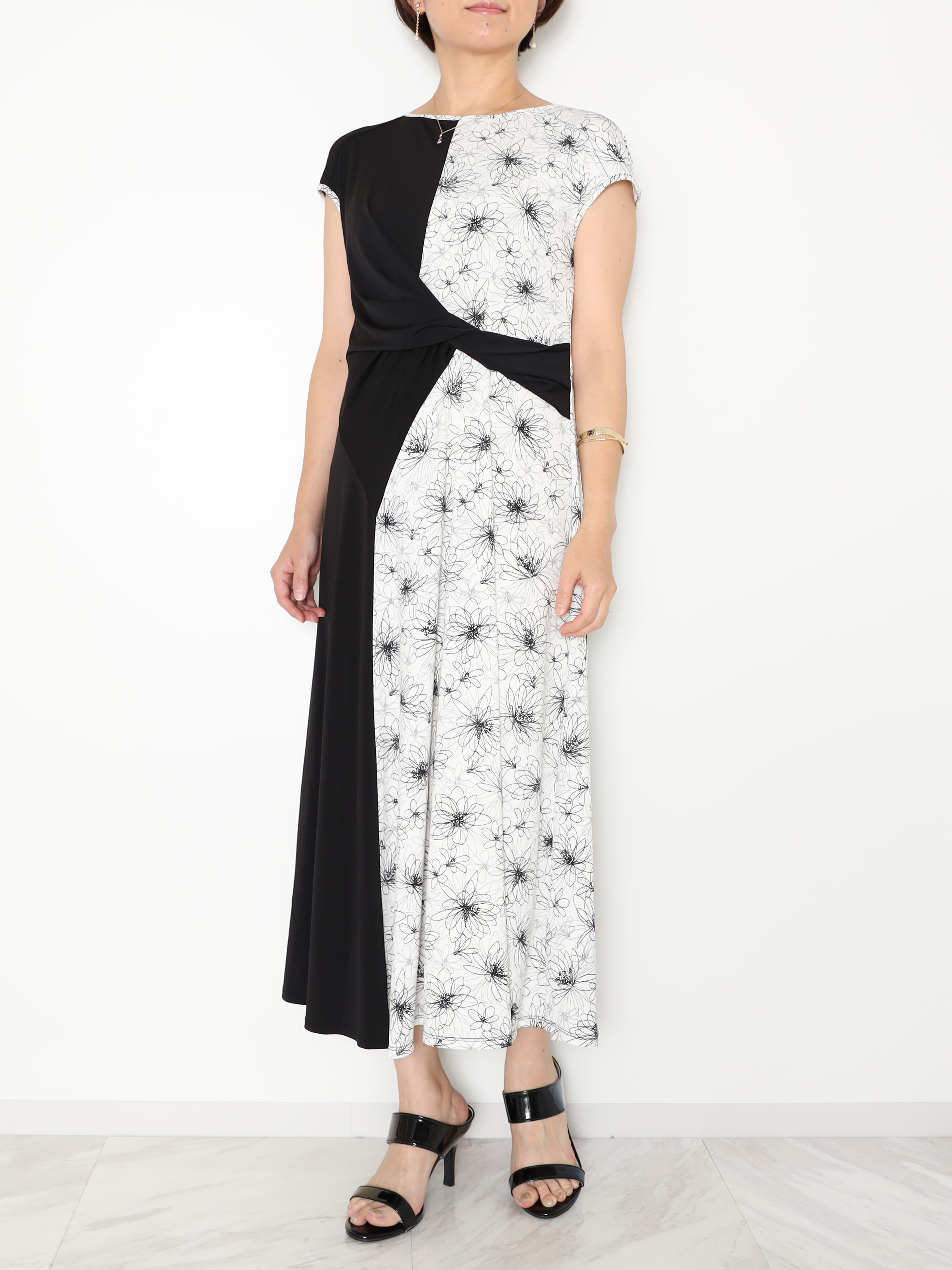 ルクオーレ 接触冷感 ウォッシャブル 大人ドレープワンピース ショップチャンネル