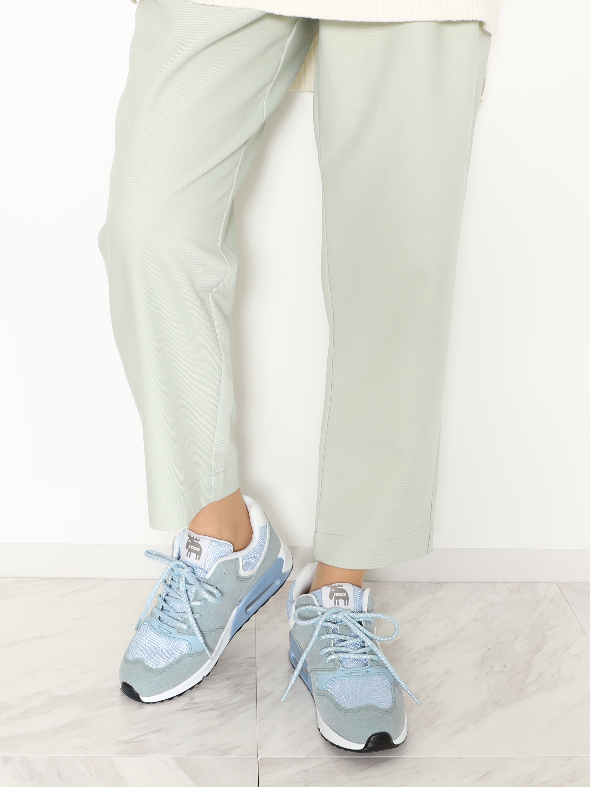 モズ メッシュコンビネーション 軽量 レースアップスニーカー