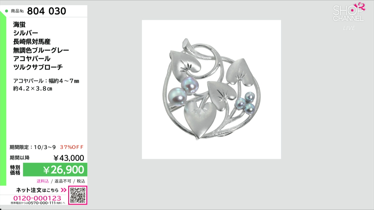 海蛍 シルバー 長崎県対馬産 無調色ブルーグレー アコヤパール