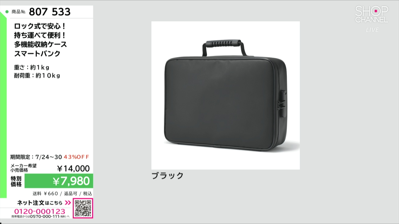 ロック式で安心！ 持ち運べて便利！ 多機能収納ケース スマートバンク 