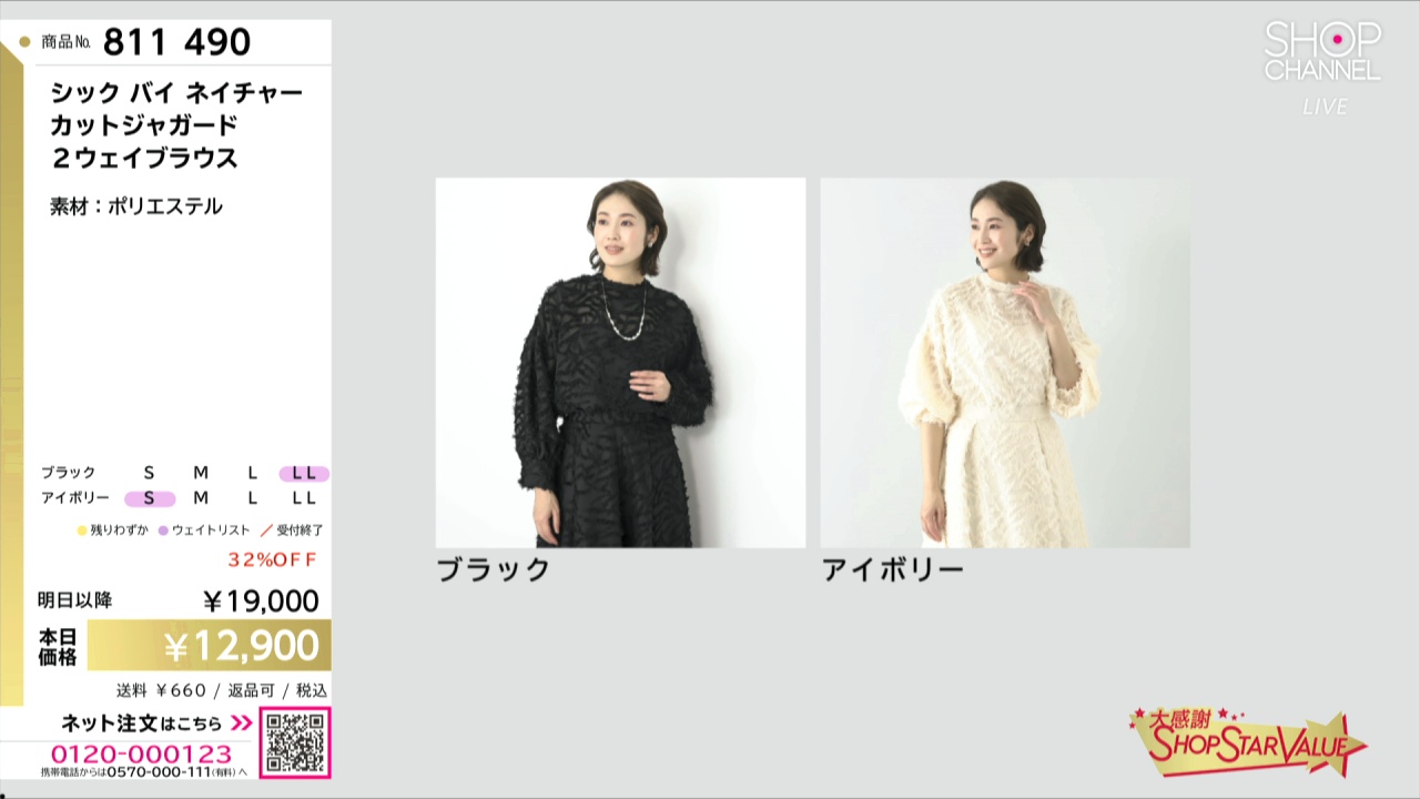 シック バイ ネイチャー カットジャガード 2ウェイブラウス- ショップ