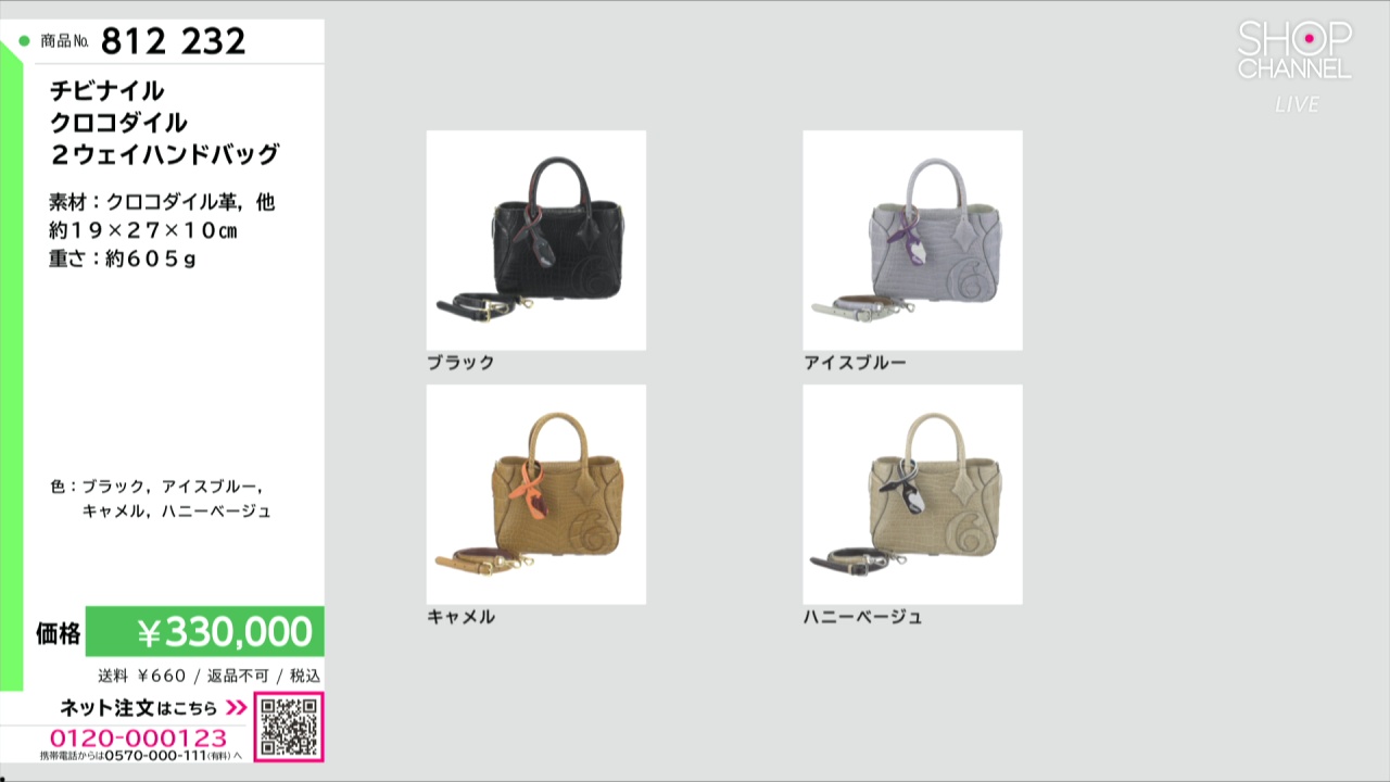 チビナイル クロコダイル 2ウェイハンドバッグ- ショップチャンネル