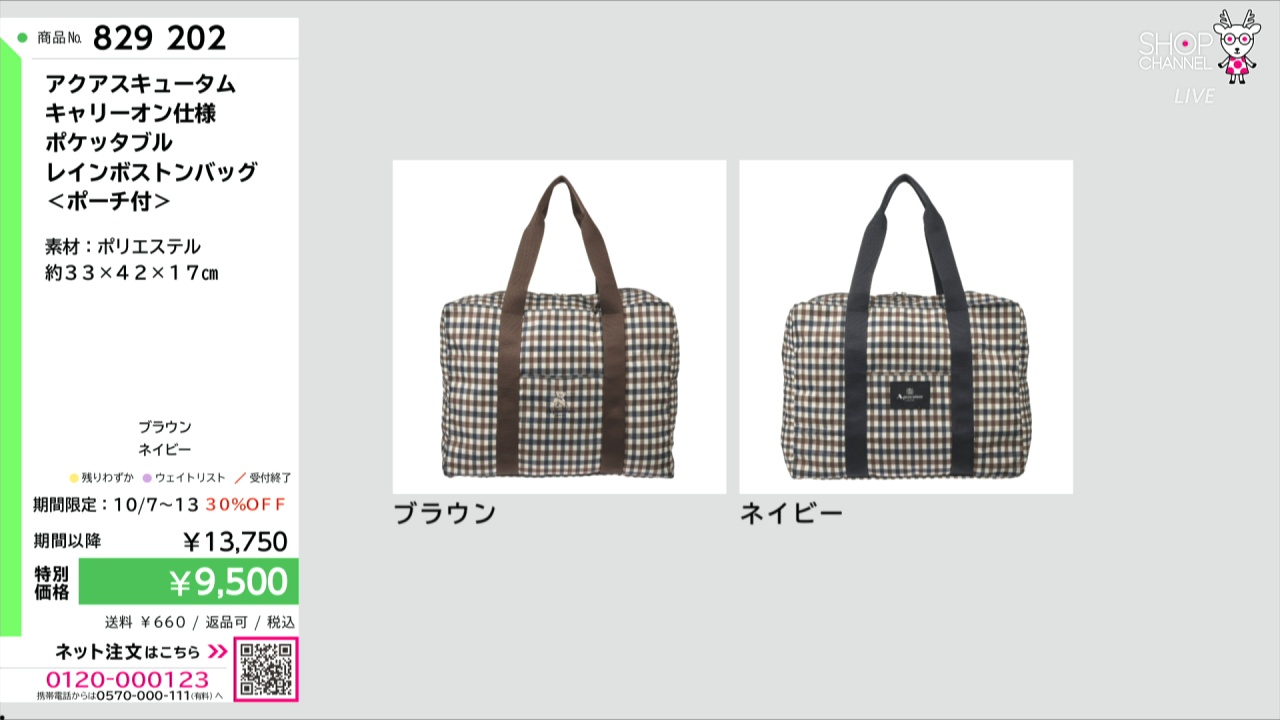 アクアスキュータム キャリーオン仕様 ポケッタブル レインボストン