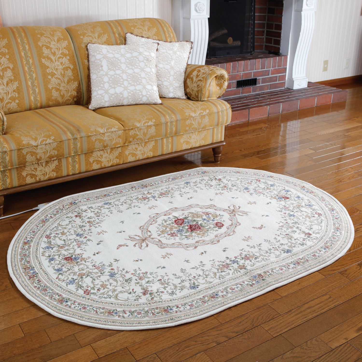 ゴブラン織 楕円形ホットカーペット ショップチャンネル