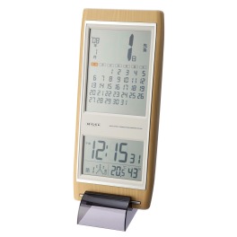 CACIO IDC-350J 茶木目調　新品未開封 カシオ カレンダー電波クロック IDC−350J−7JF スタンド付