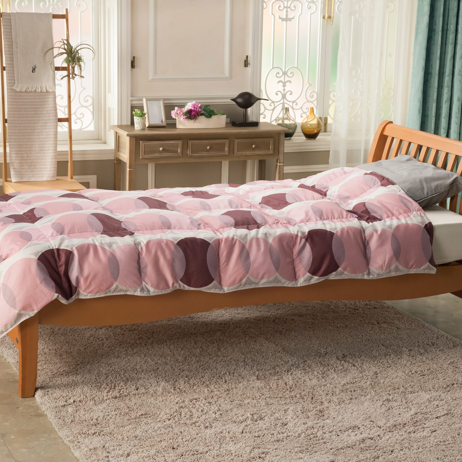 ＜セミダブル＞ロマンス小杉　ふっくら柔らか！　洗える羽毛肌掛けふとん