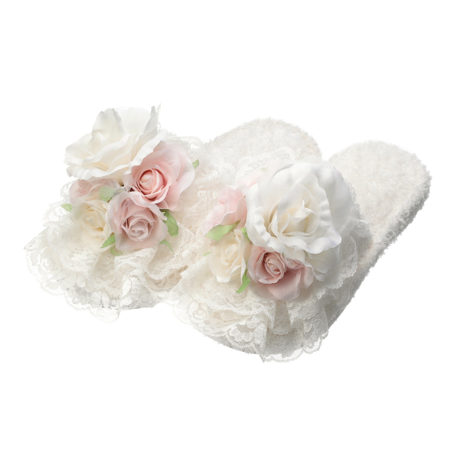 ラ　ルイス
ボリュームフラワー
モティーフ付
洗えるルームシューズ