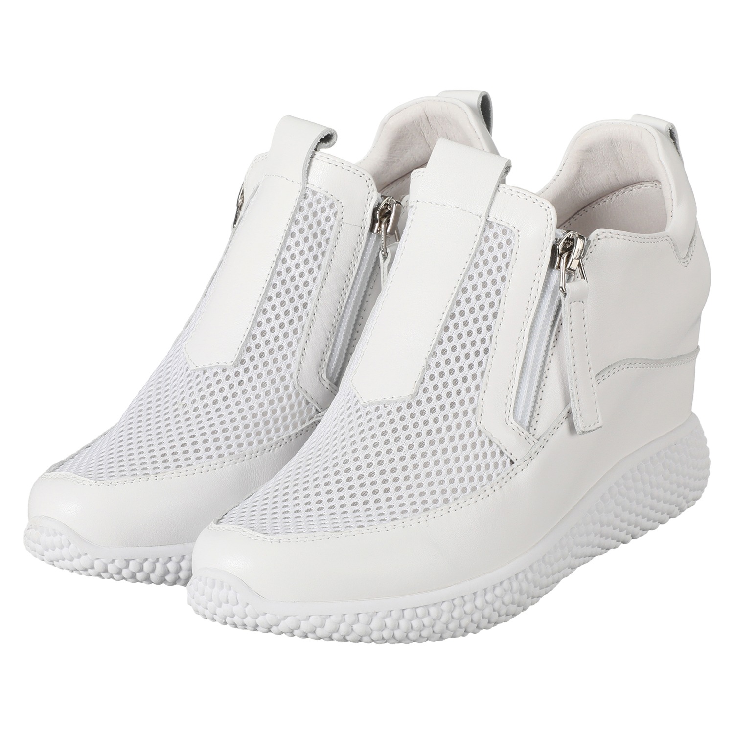 カリシモアルテ 牛革 インヒールスニーカー ショップチャンネル