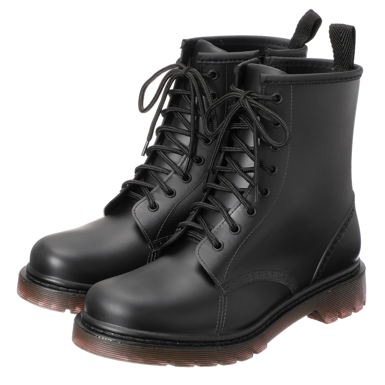 ブランコワール サイドファスナー付 レースアップデザイン レイン