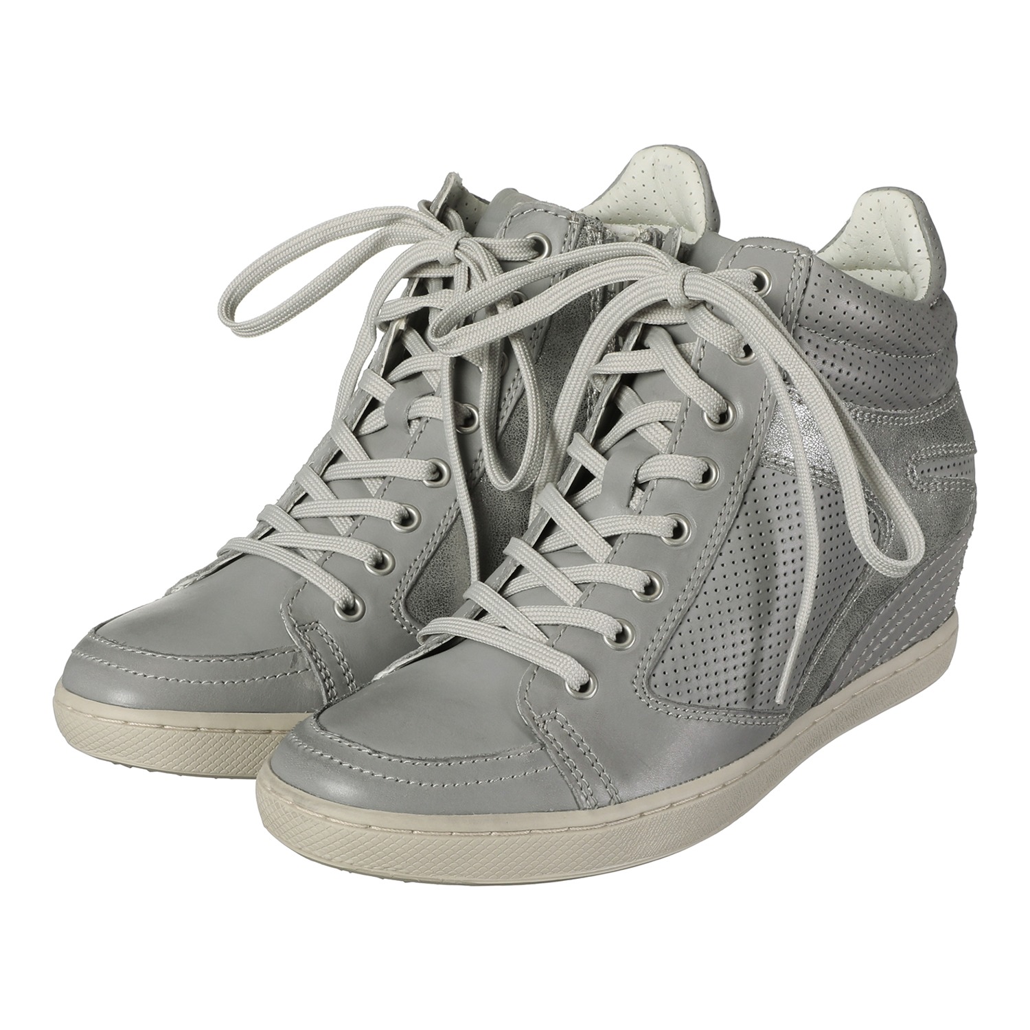 ジアーノバレンチーノ 牛革 インヒールスニーカー ショップチャンネル