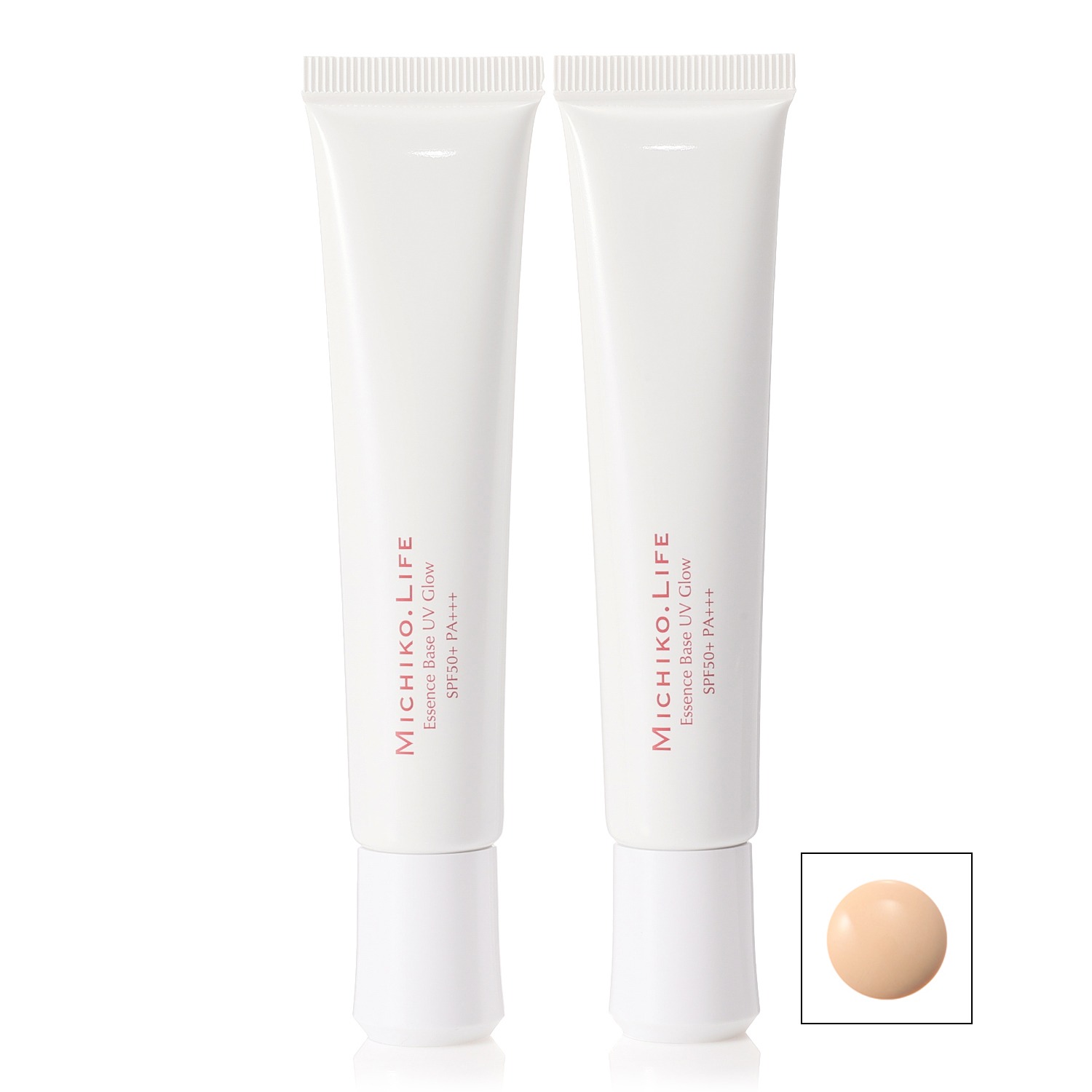 ミチコドットライフ 透明感のあるツヤ肌を演出 エッセンスベースＵＶグロウ ２本セット