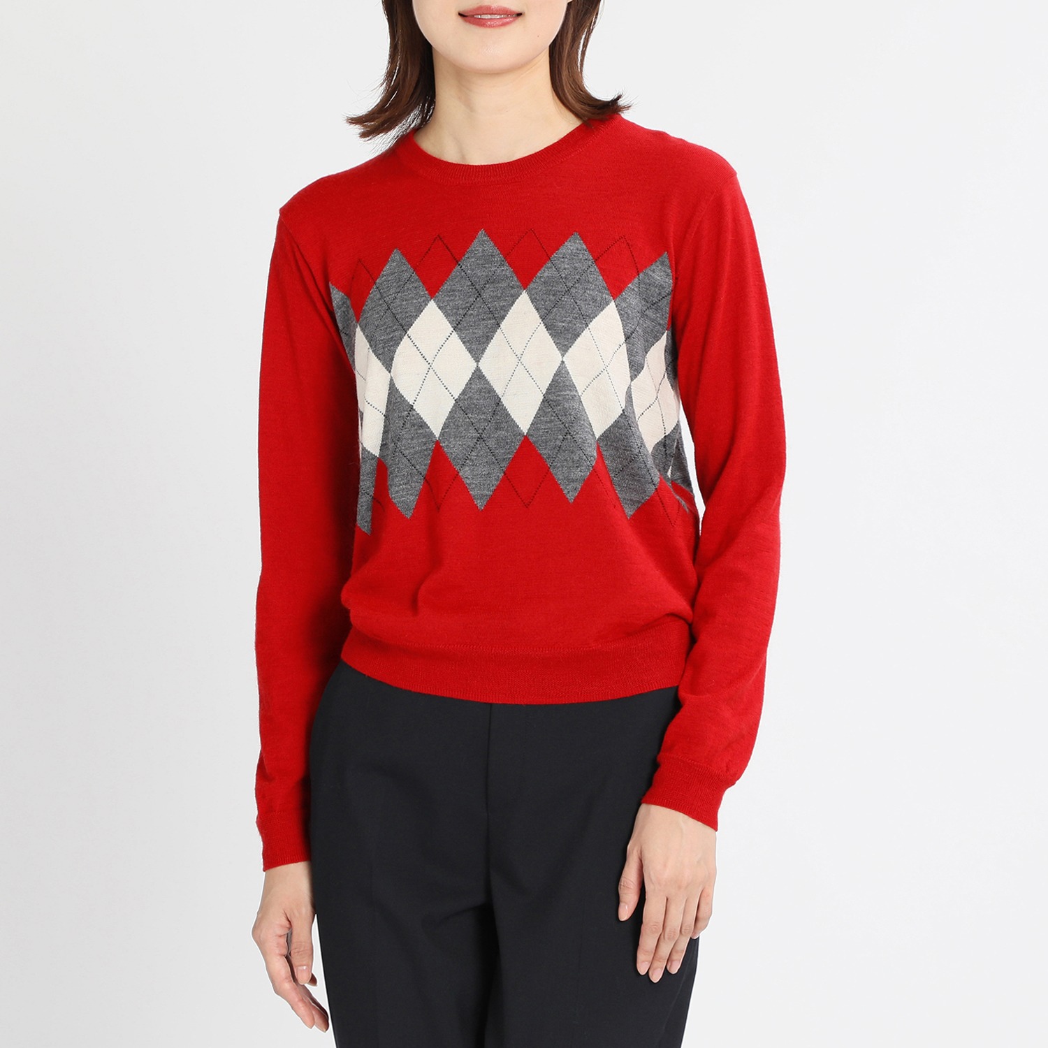 タバサ アーガイル柄 ニットプルオーバー ショップチャンネル