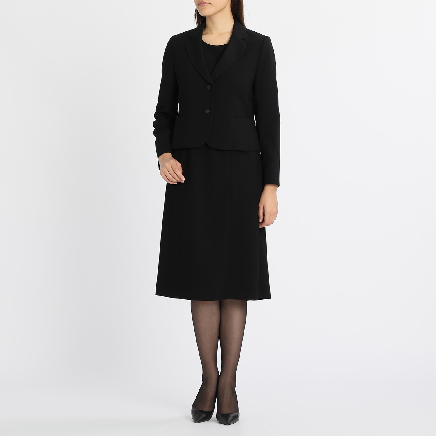 ニュイ ブラックフォーマル テーラードジャケット 前開きワンピース ショップチャンネル