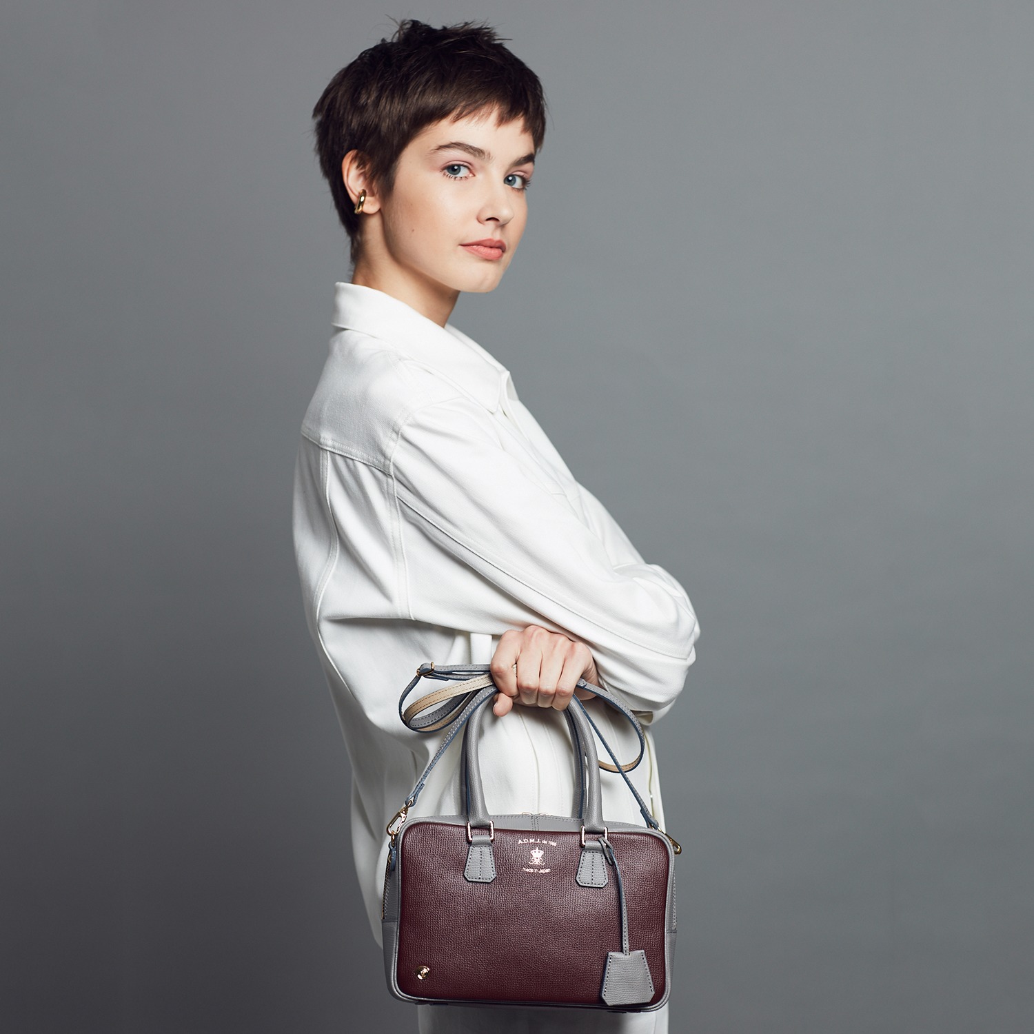 エーディーエムジェイ 配色デザイン ２ウェイ ミニボストンバッグ ショップチャンネル