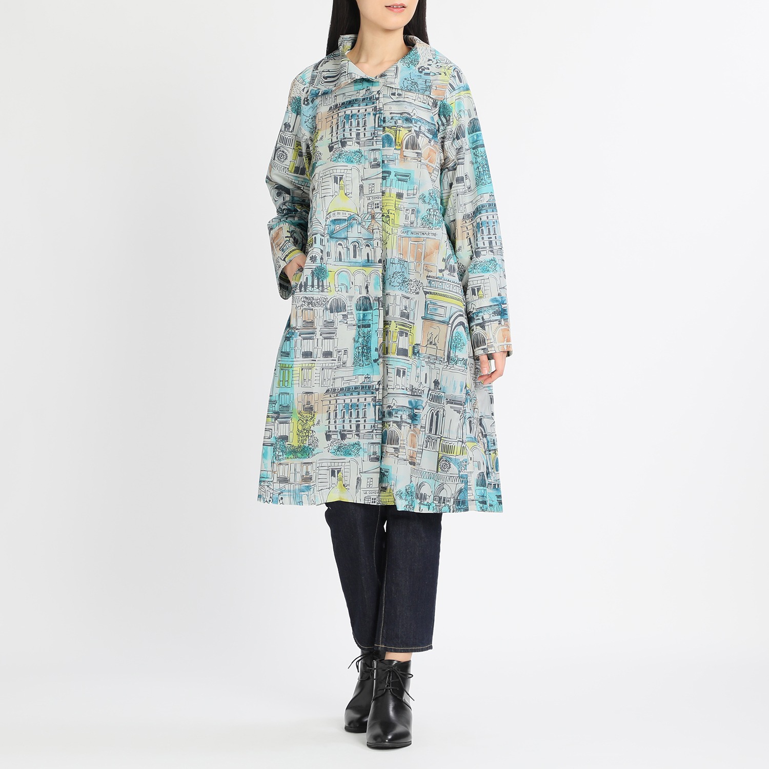 ギドゥジャン オーラバッシュ レインコート パリ柄 ショップチャンネル