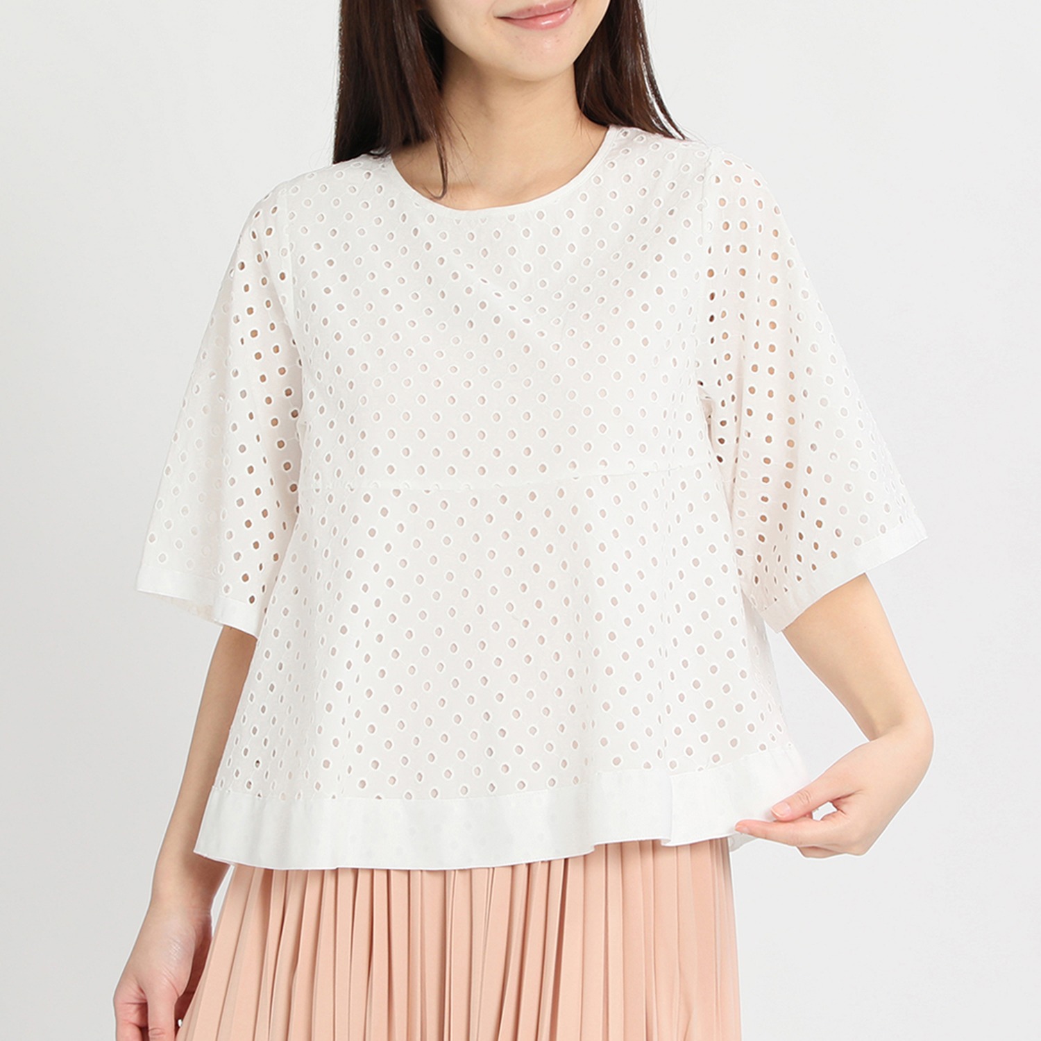 スタイル ラヴィー カットワークレース ブラウス ショップチャンネル