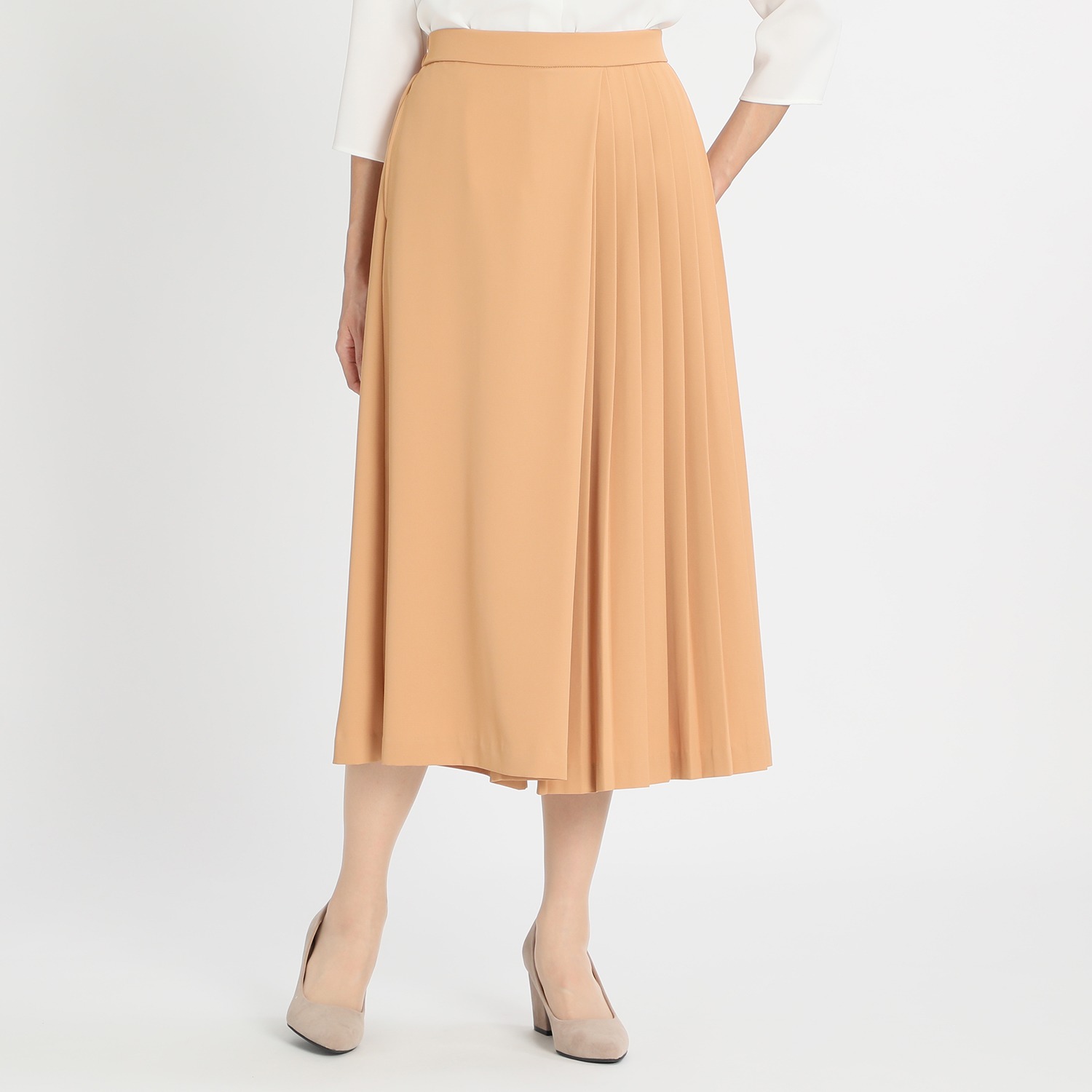 ラ シュシュ アシンメトリーデザイン プリーツスカーチョ ショップチャンネル