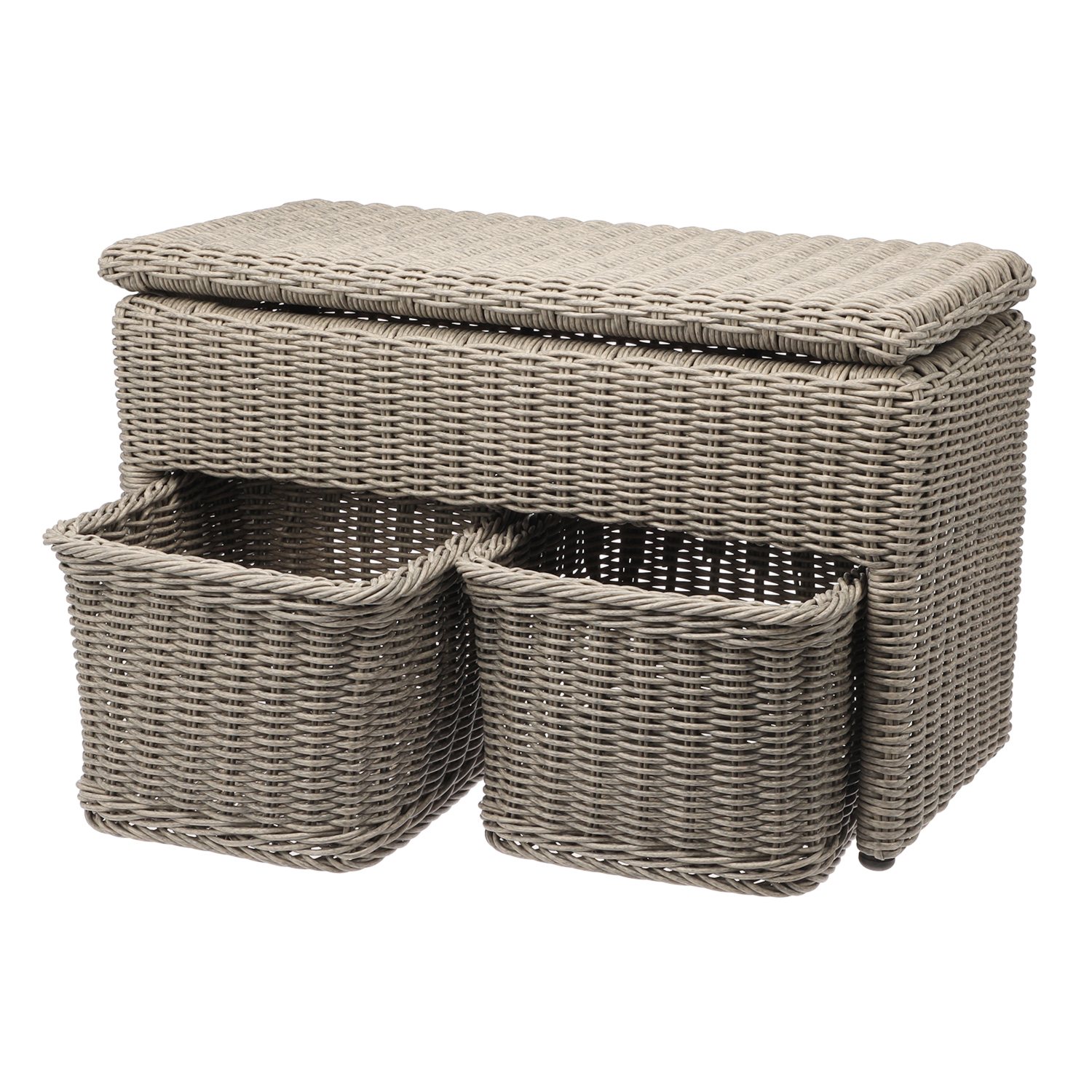 大 大津毛織 ラタン風 収納バスケットスツール ショップチャンネル