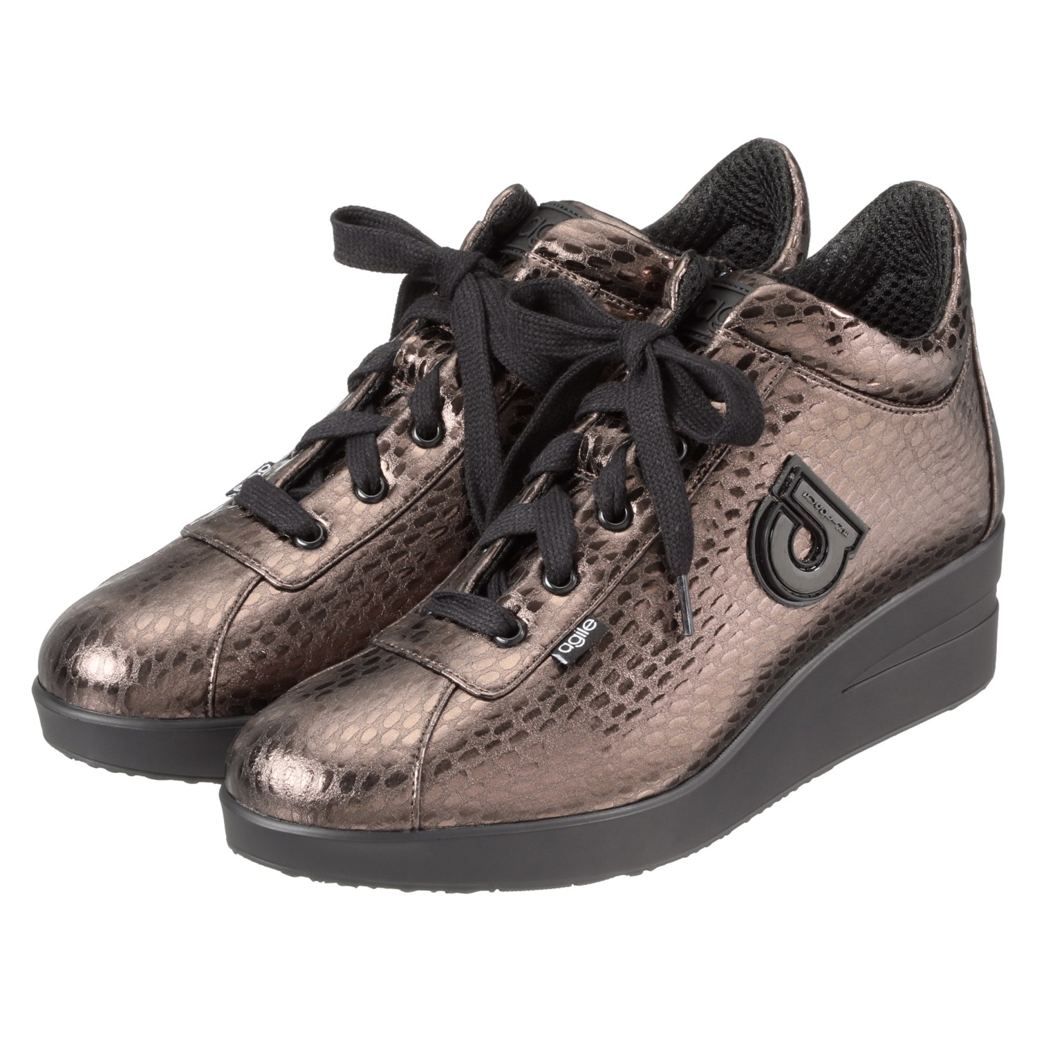 アージレ バイ ルコライン ドット柄 サイドファスナー付 スニーカー ショップチャンネル