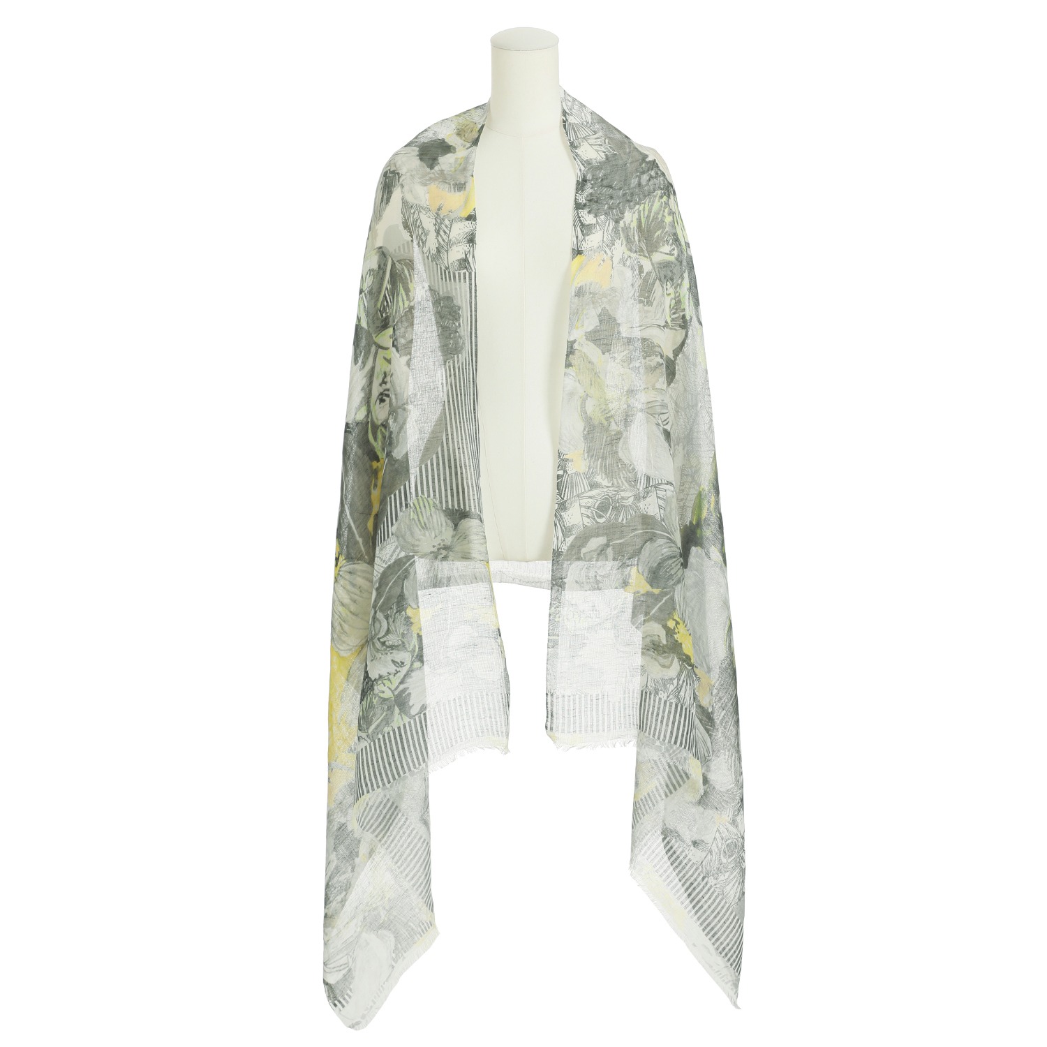 ダジュール 綿麻 花柄ストール ショップチャンネル