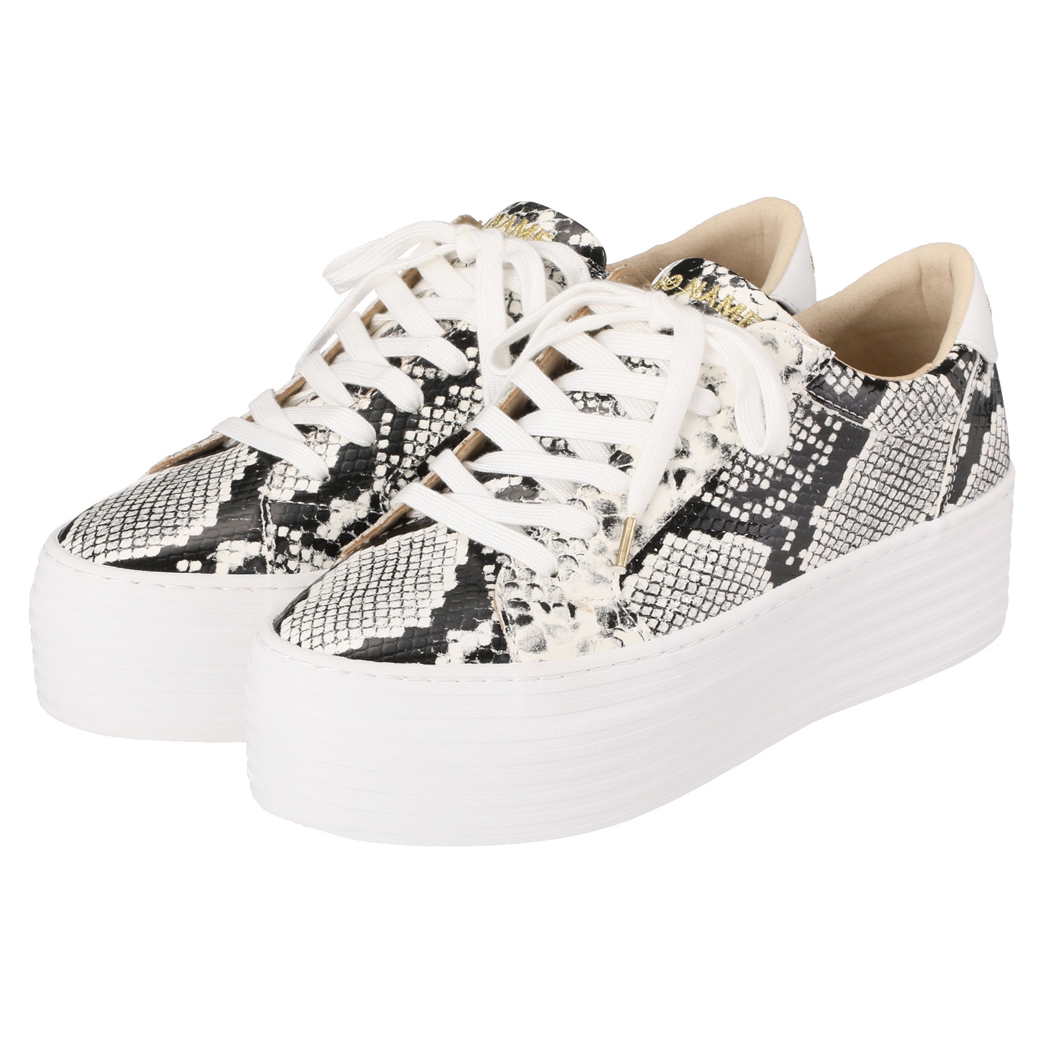 ノーネーム パイソン柄 厚底スニーカー ショップチャンネル