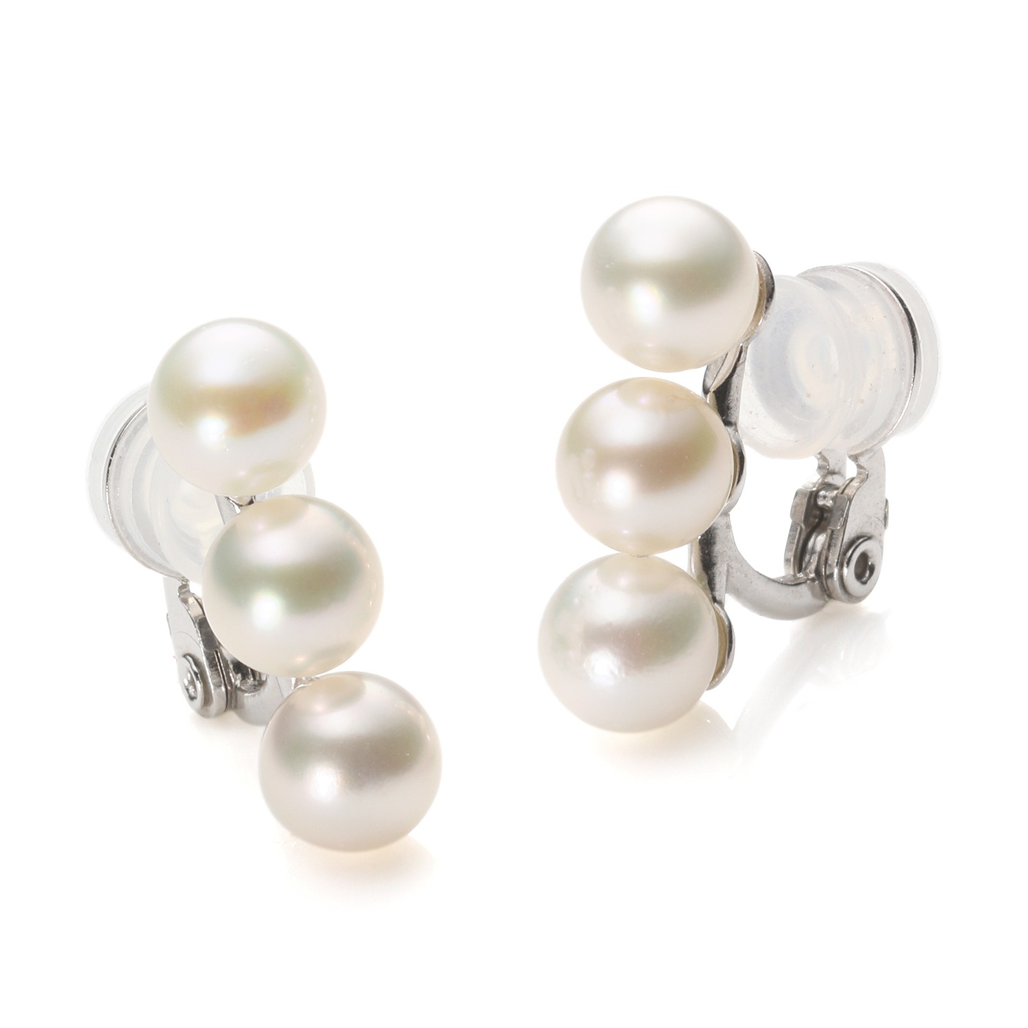 パール ユリマ 並ぶパールで 耳元をおしゃれに ハロン湾産アコヤパール スリーピースイヤリング ショップチャンネル