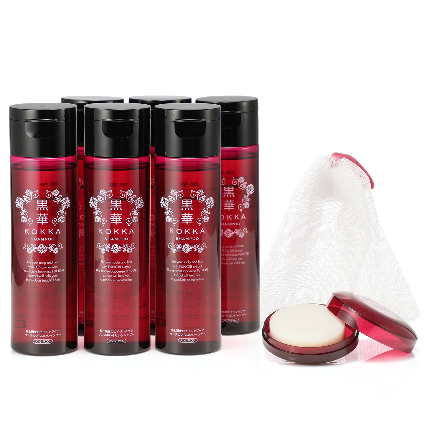 リニューアル前商品 黒華 髪と頭皮の健やか シャンプーiv ハリ コシ ボリューム用 ６本特別セット ショップチャンネル