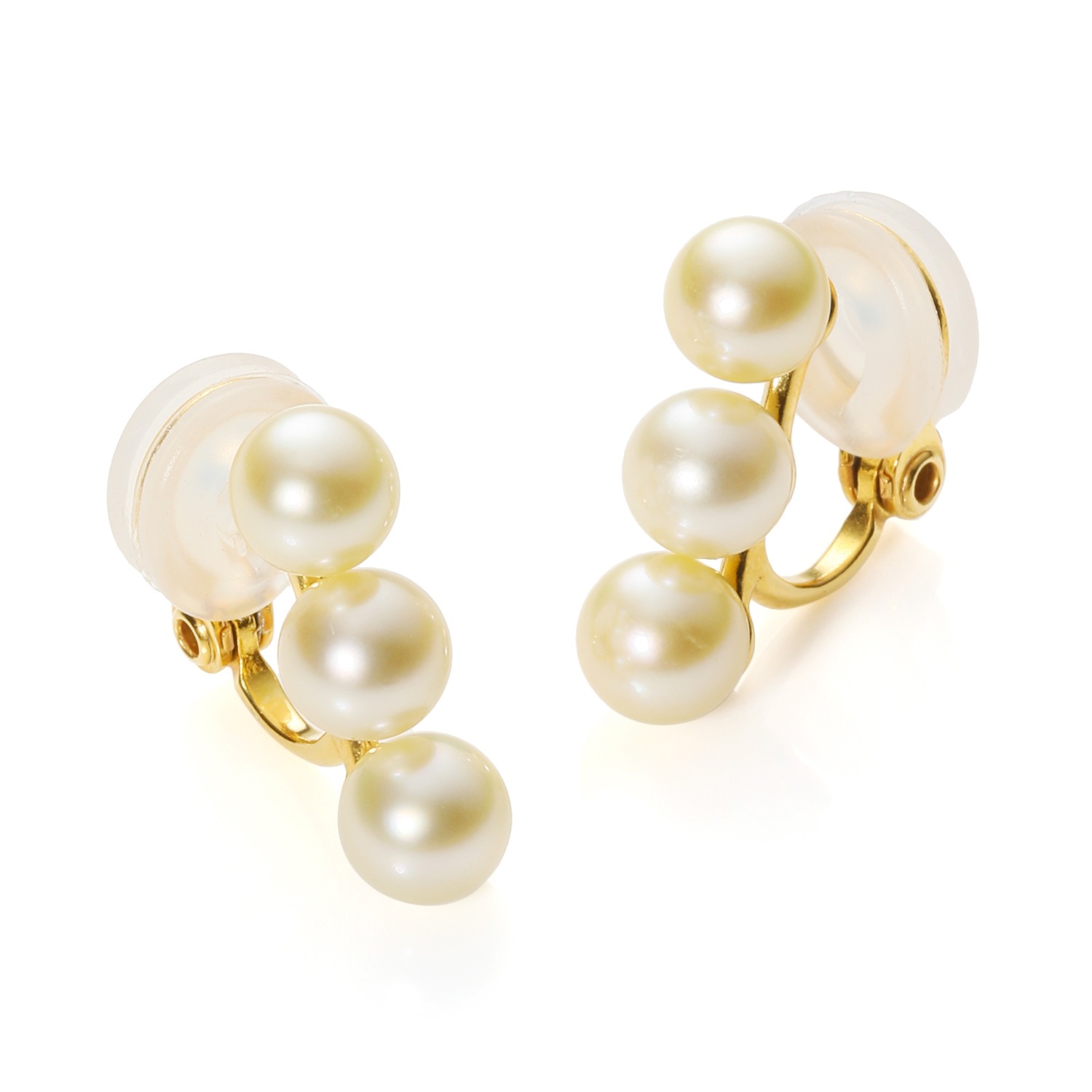 パール ユリマ 並ぶパールで 耳元をおしゃれに ハロン湾産 無調色アコヤパール スリーピースイヤリング ショップチャンネル