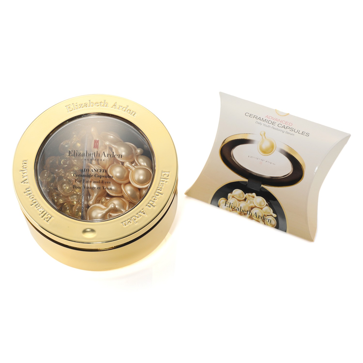エリザベス・アーデン ＮＹ発の老舗ブランド ハリ美肌に導く アドバンス　カプセル デイリー　セラム＆アイセラム 特別セット 