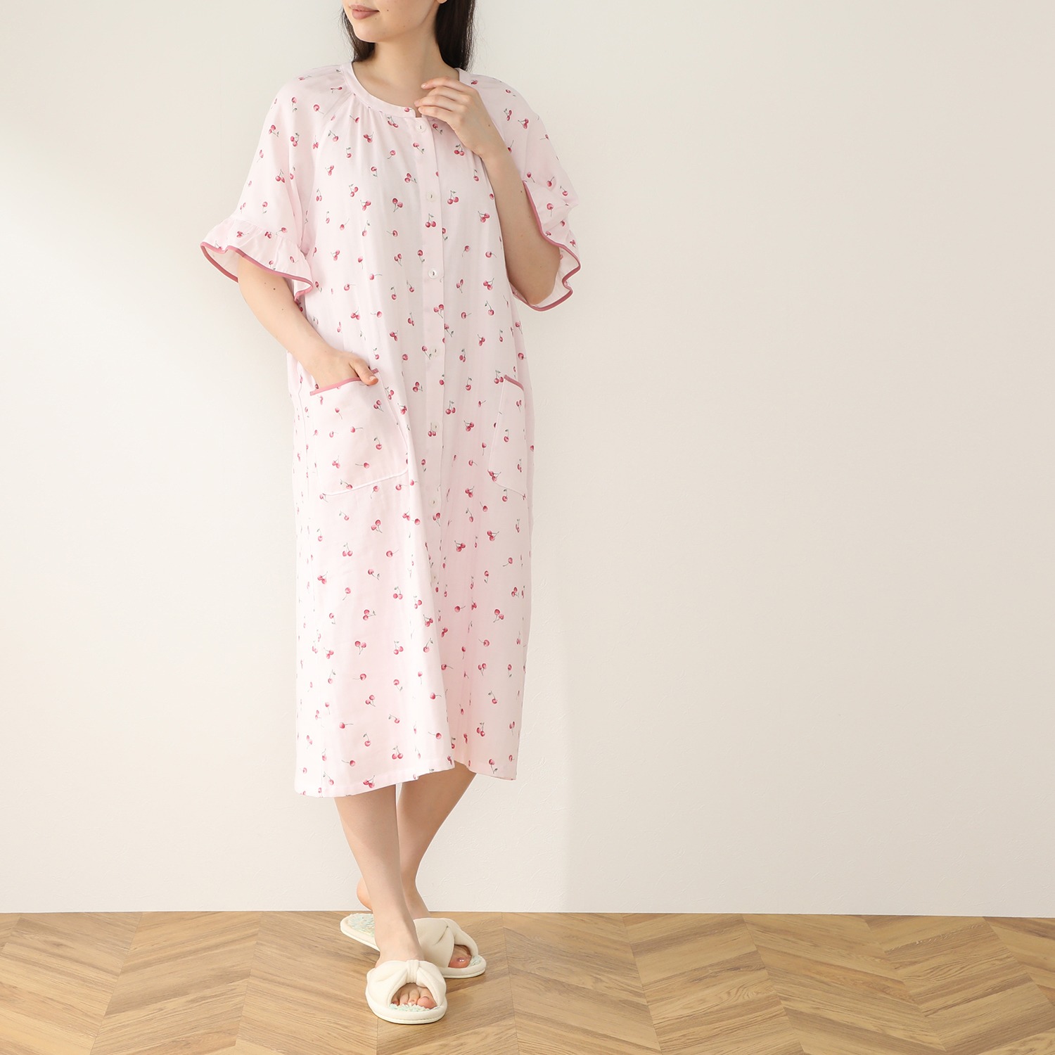 ナルエー ダブルガーゼ リラックスワンピース ショップチャンネル