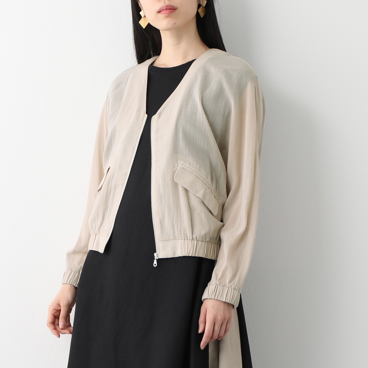 スタイル ラヴィー 綿シフォン ブルゾン ショップチャンネル