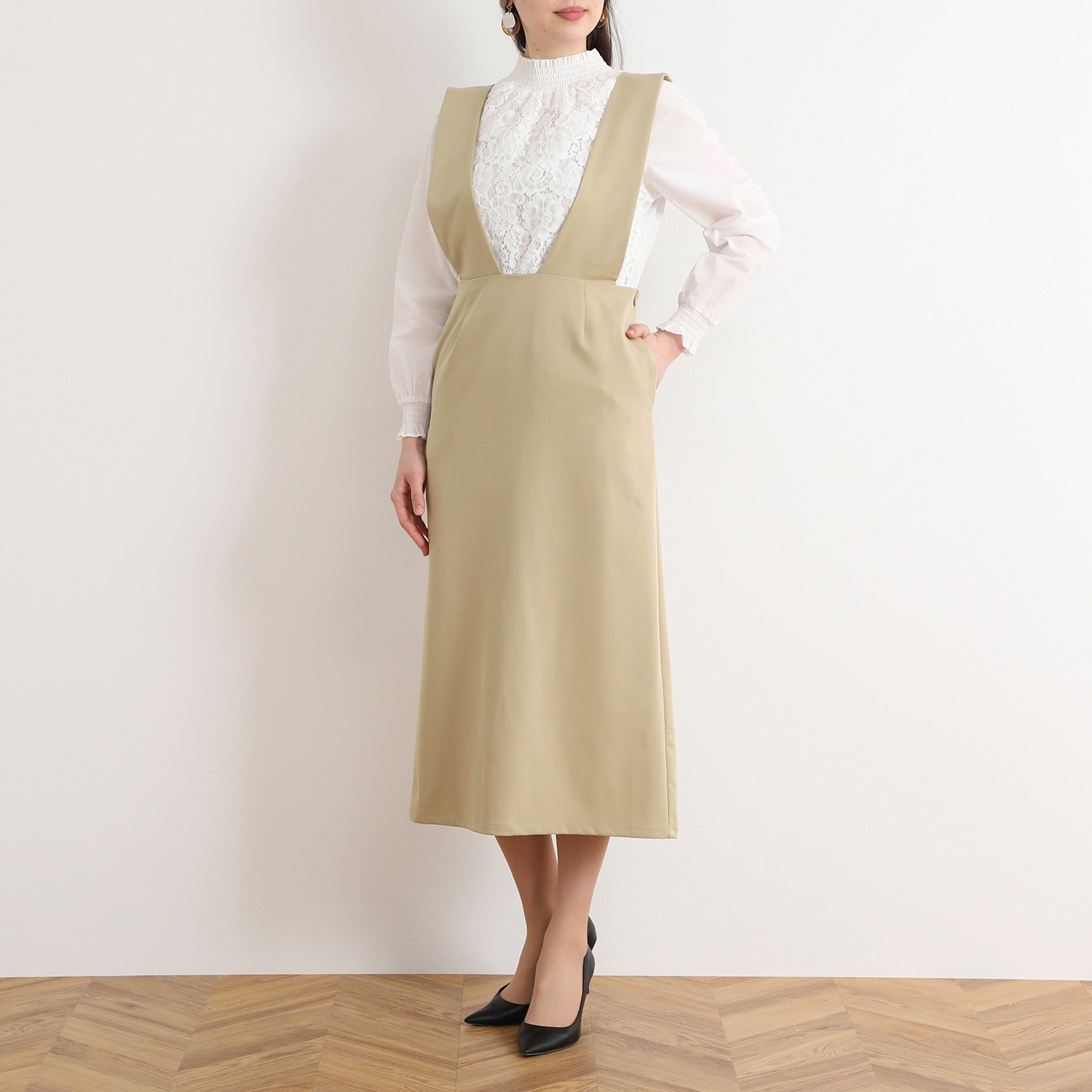 ボン サンス ロングジャンパースカート ショップチャンネル