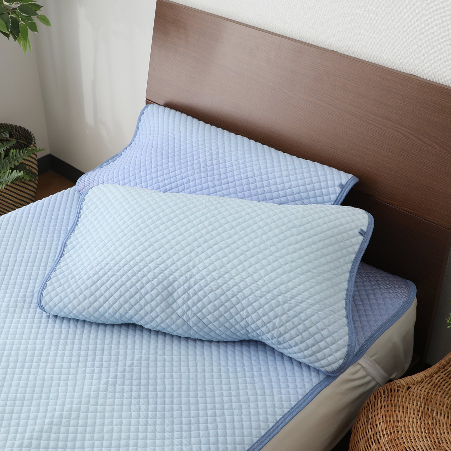 西川 抗菌 洗える 爽やかコットン２重ガーゼ ポコポコピローパッド ２枚組 ショップチャンネル